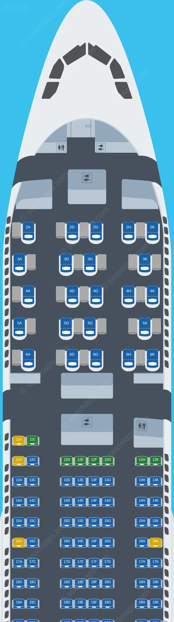 Aer Lingus Limited Airbus A330-200 V.2 seatmap preview