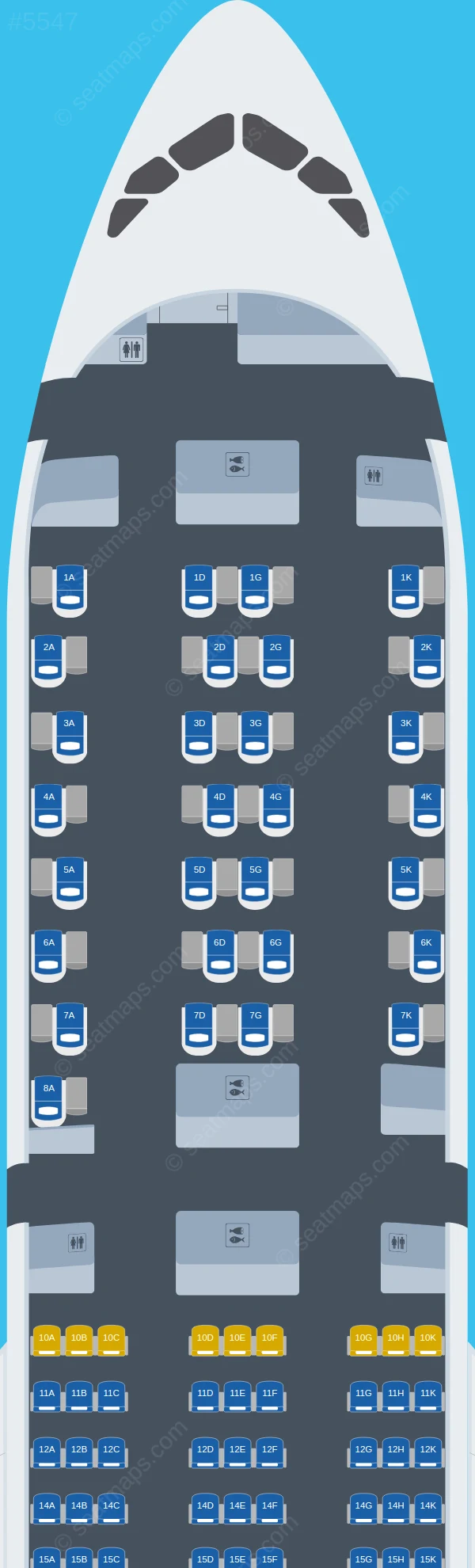 Vietnam Airlines Airbus A350-900 V.2 seatmap preview