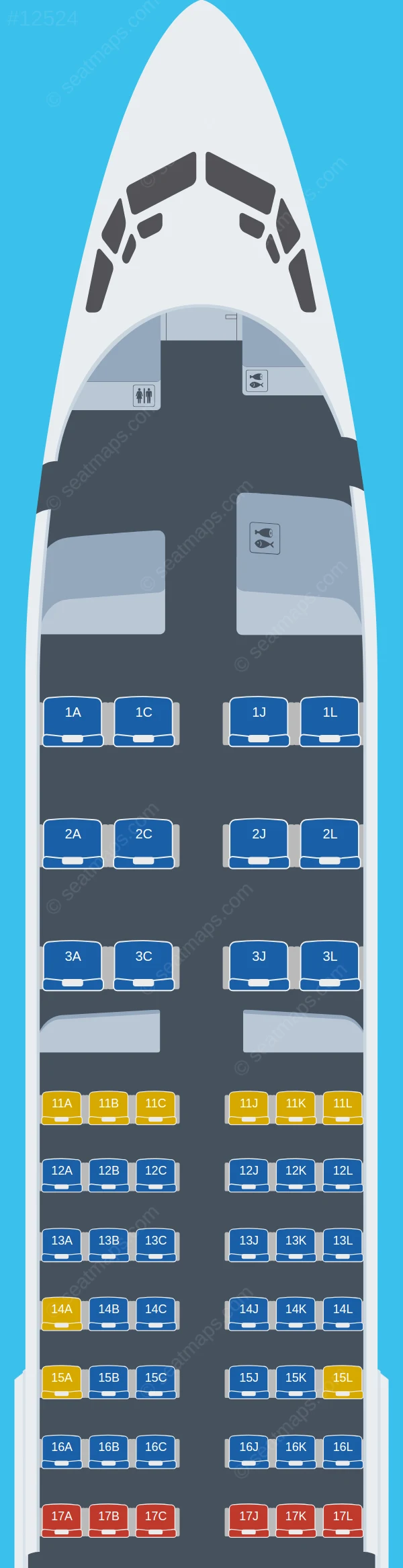 ASKY Airlines Boeing 737-800 V.3 seatmap preview