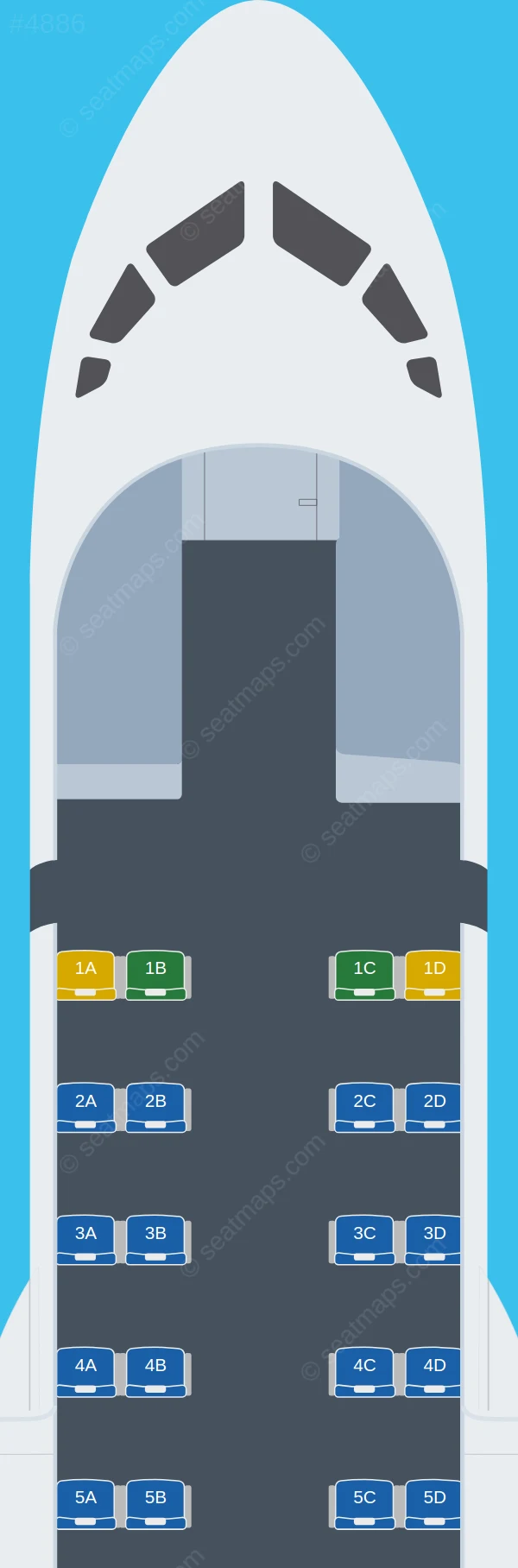 Calm Air ATR 42-300 V.1 seatmap preview