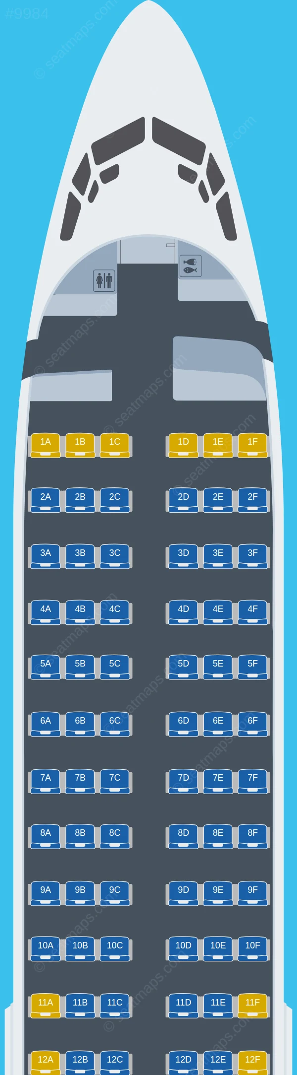 GP Aviation Boeing 737-400 seatmap preview