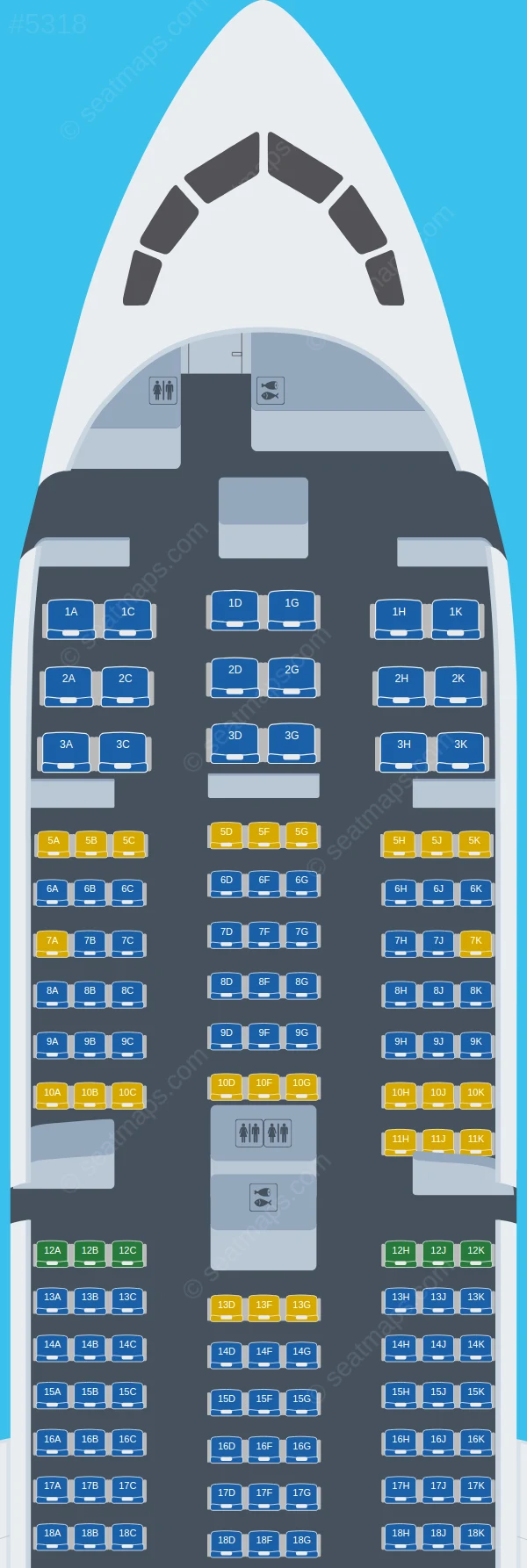 ANA - All Nippon Airways Boeing 787-9 V.4 seatmap preview