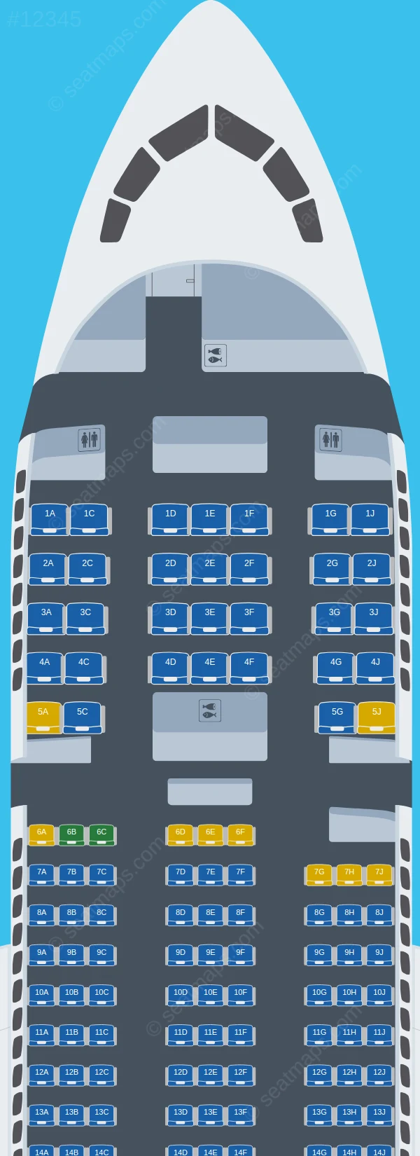Avianca Boeing 787-8 V.2 seatmap preview