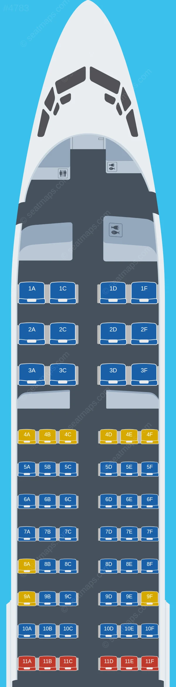 Iraqi Airways Boeing 737-800 seatmap preview