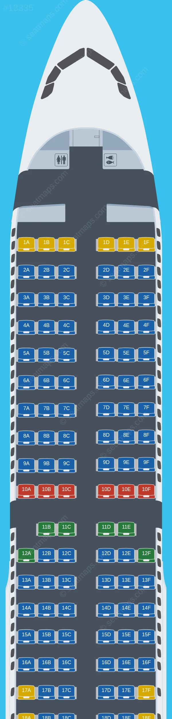 Nesma Airlines (Egypt) Airbus A321-200 V.1 seatmap preview