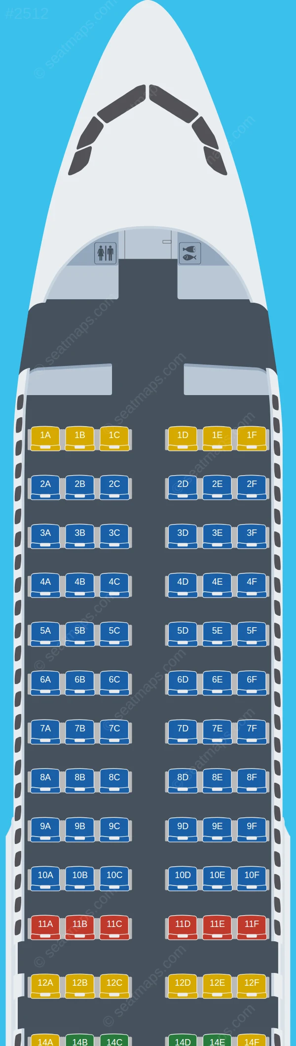 ITA Airways Airbus A320-200 V.2 seatmap preview