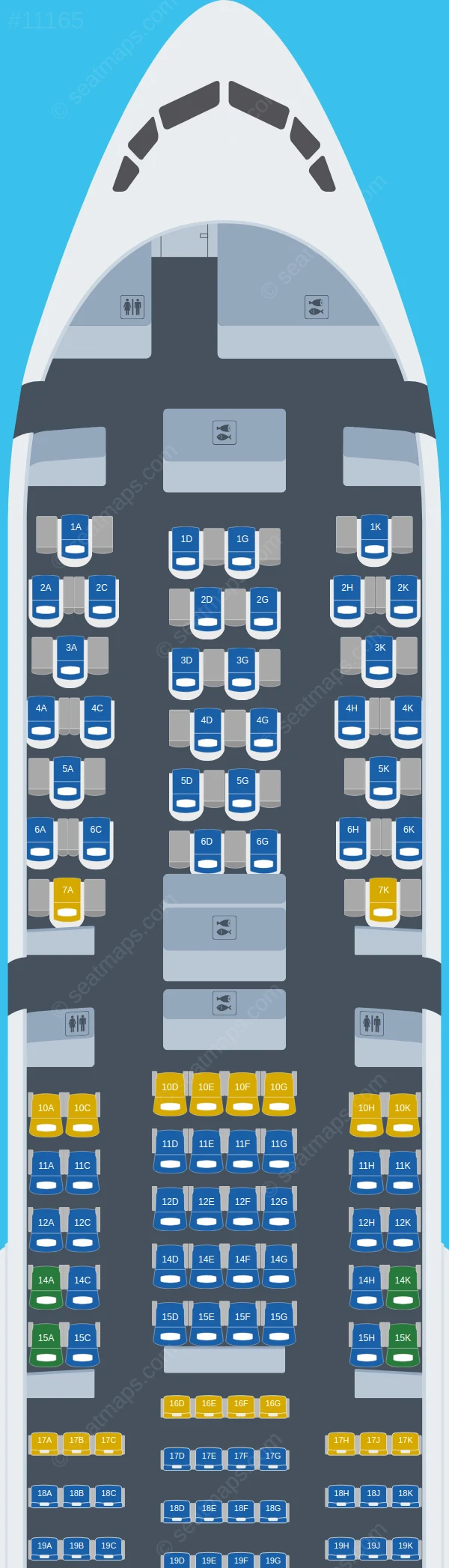 Austrian Airlines Boeing 777-200ER seatmap preview