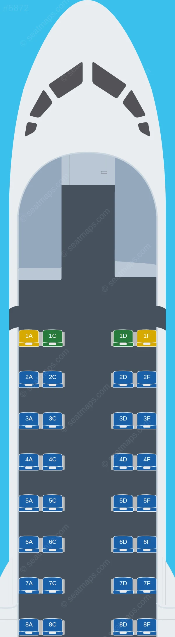 DAT LT ATR 72-200 seatmap preview