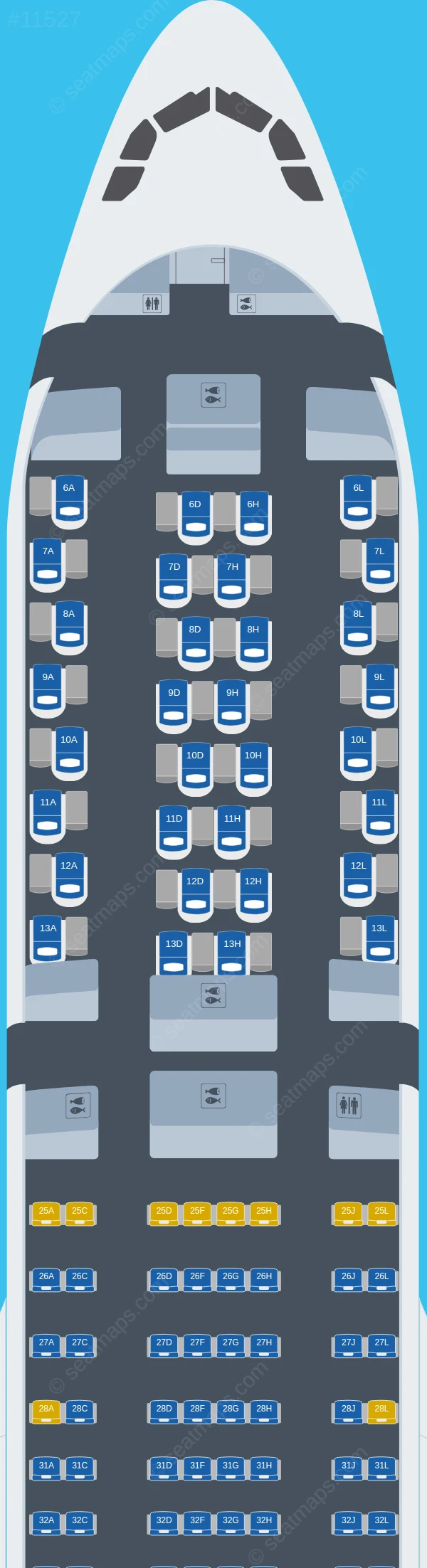 China Eastern Airbus A330-300 V.2 seatmap preview