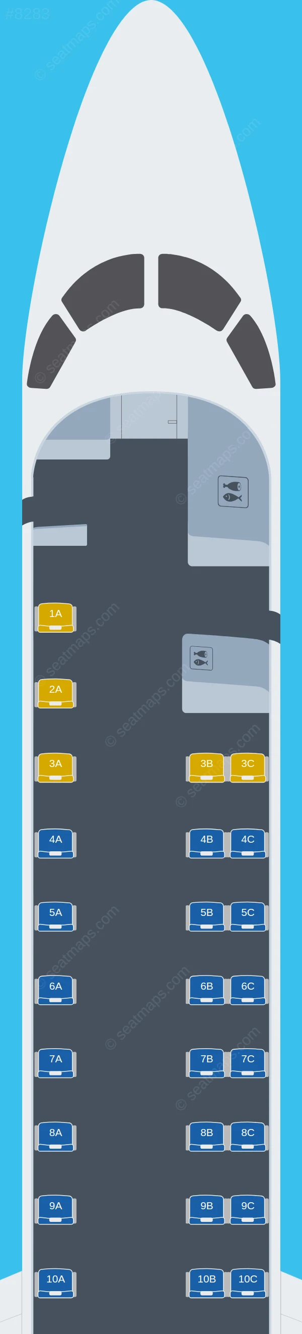 Westair Aviation Embraer ERJ 145 seatmap preview