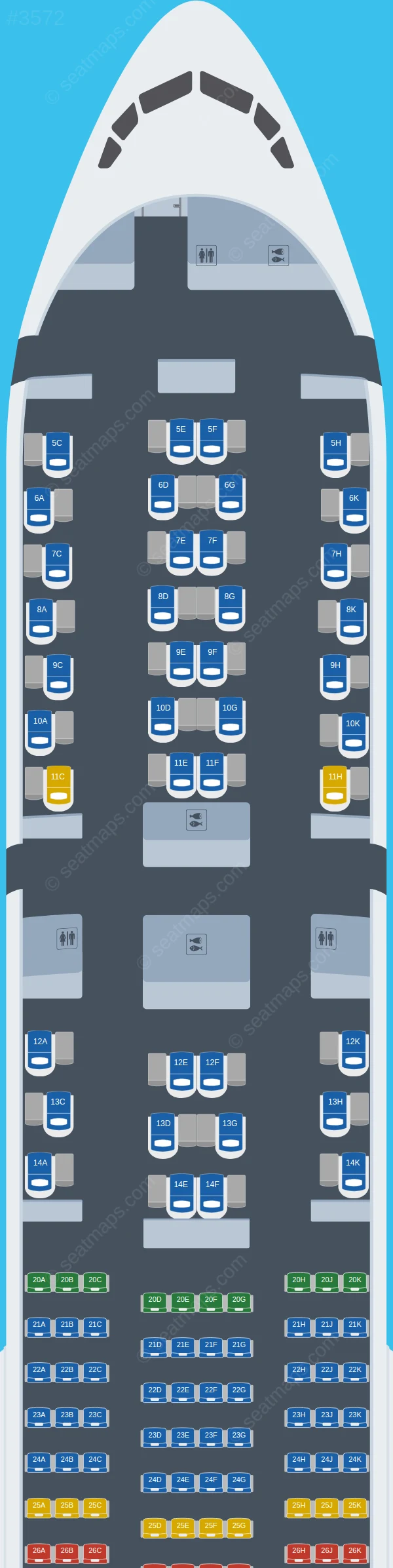 Etihad Airways Boeing 777-300ER V.1 seatmap preview