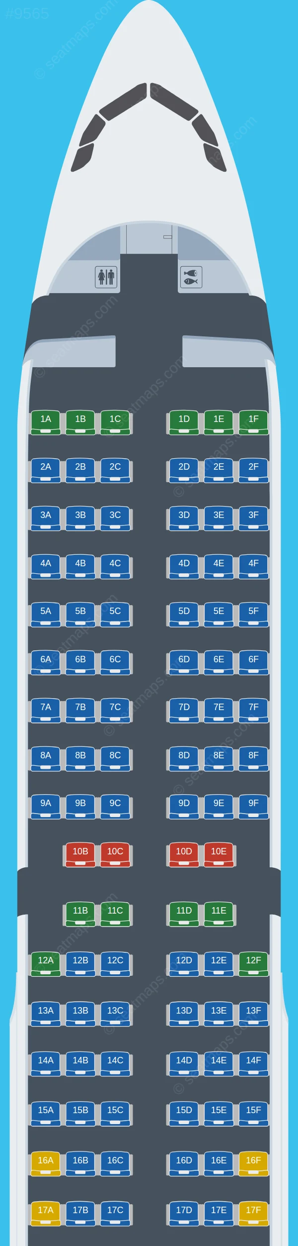 Holiday Europe Airbus A321-200 V.2 seatmap preview