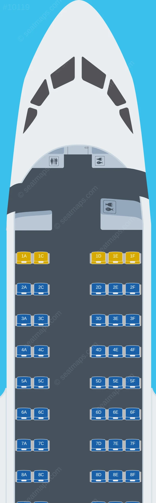 Rossiya Sukhoi Superjet 100-95 V.2 seatmap preview