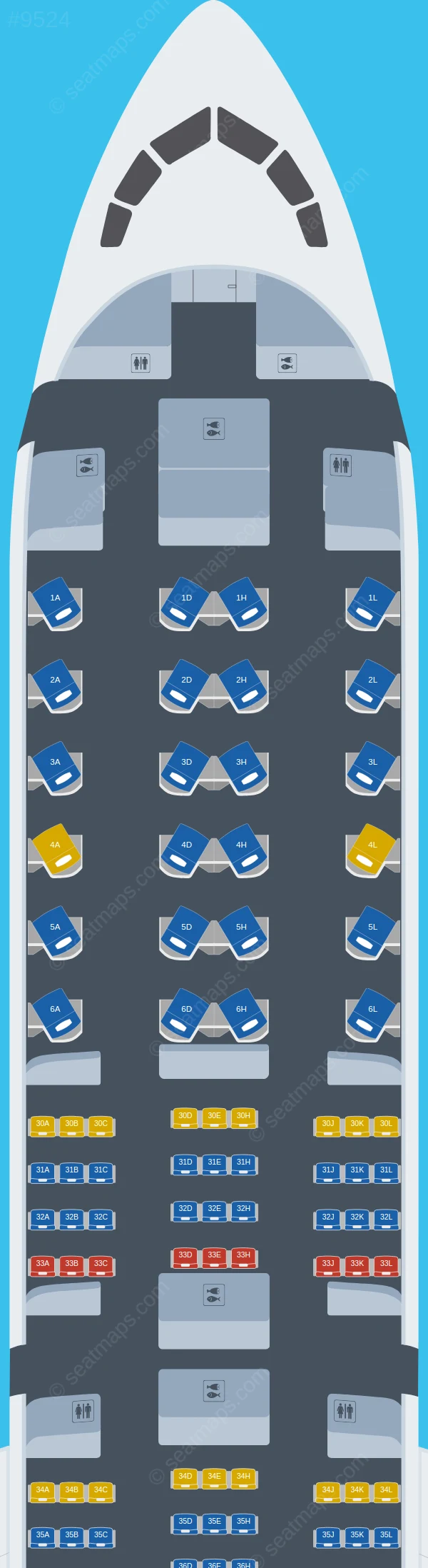 Saudia Boeing 787-10 seatmap preview
