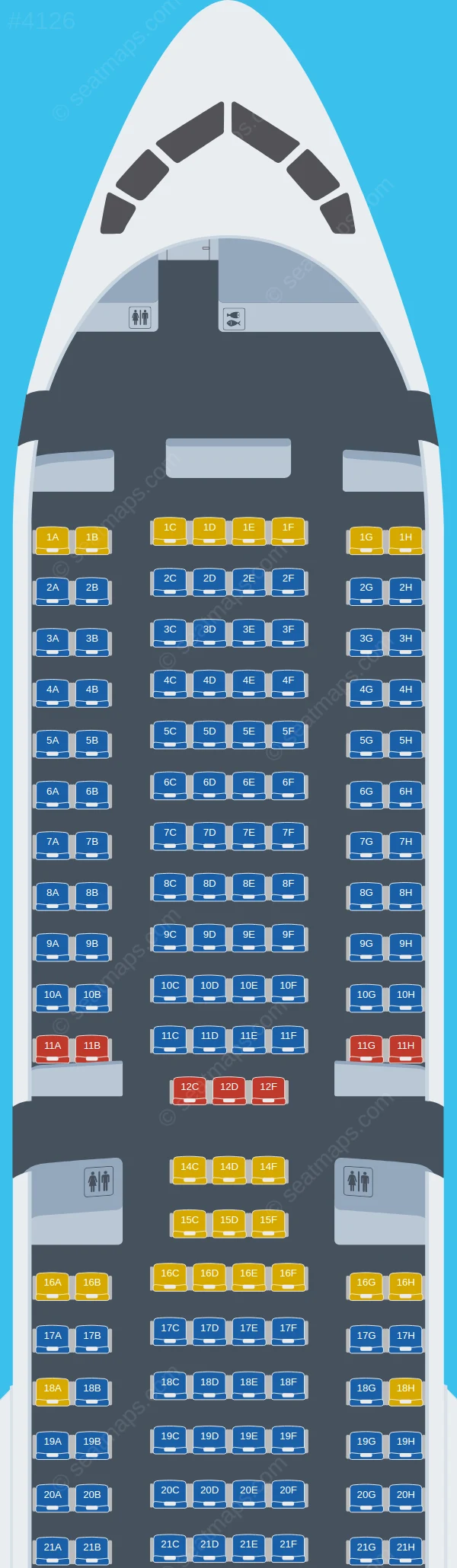 Azur Air Boeing 767-300ER seatmap preview