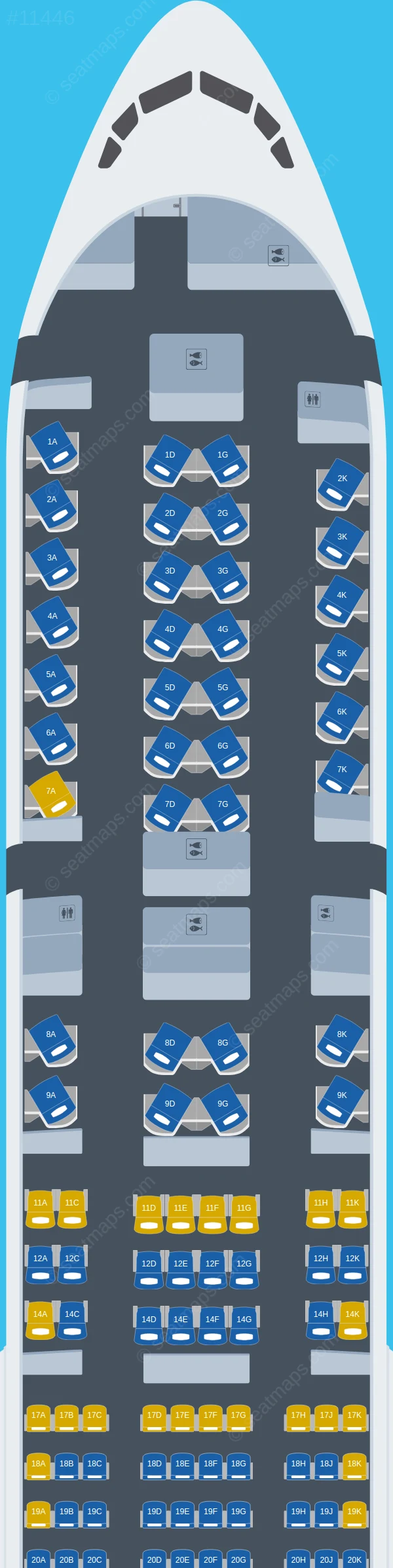 KLM Boeing 777-300ER seatmap preview