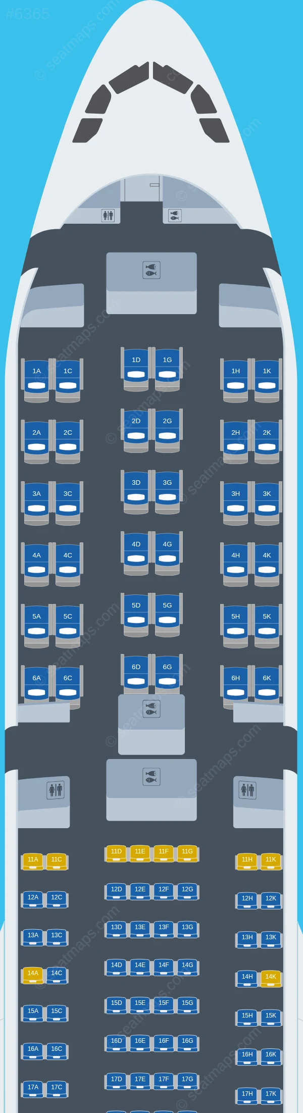 Aeroflot Airbus A330-300 V.2 seatmap preview