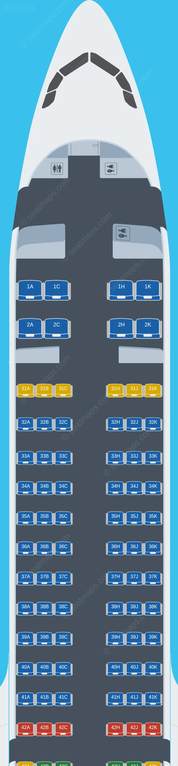 Capital Airlines (Beijing) Airbus A321neo seatmap preview