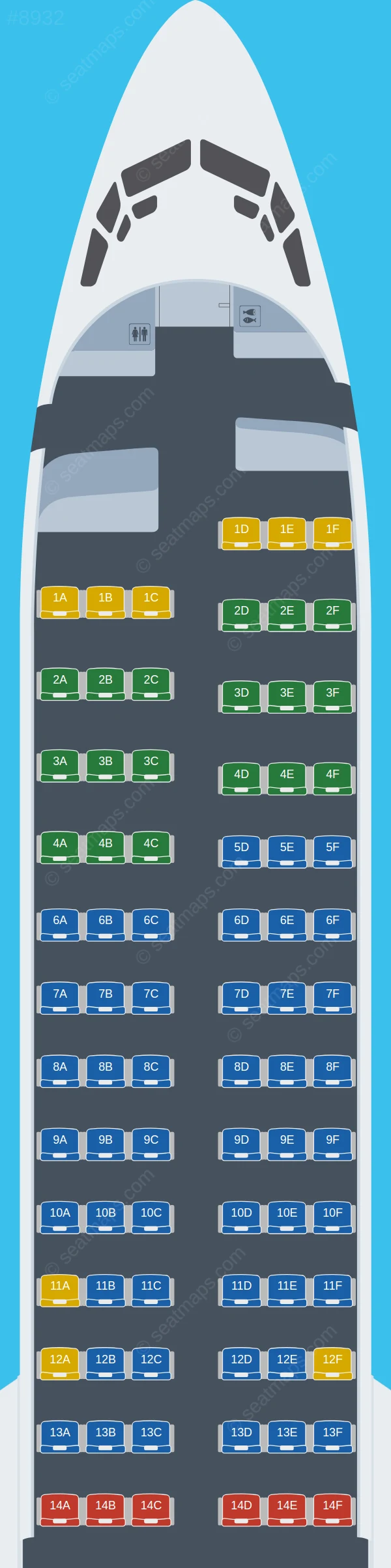 SpiceJet Boeing 737 MAX 8 seatmap preview