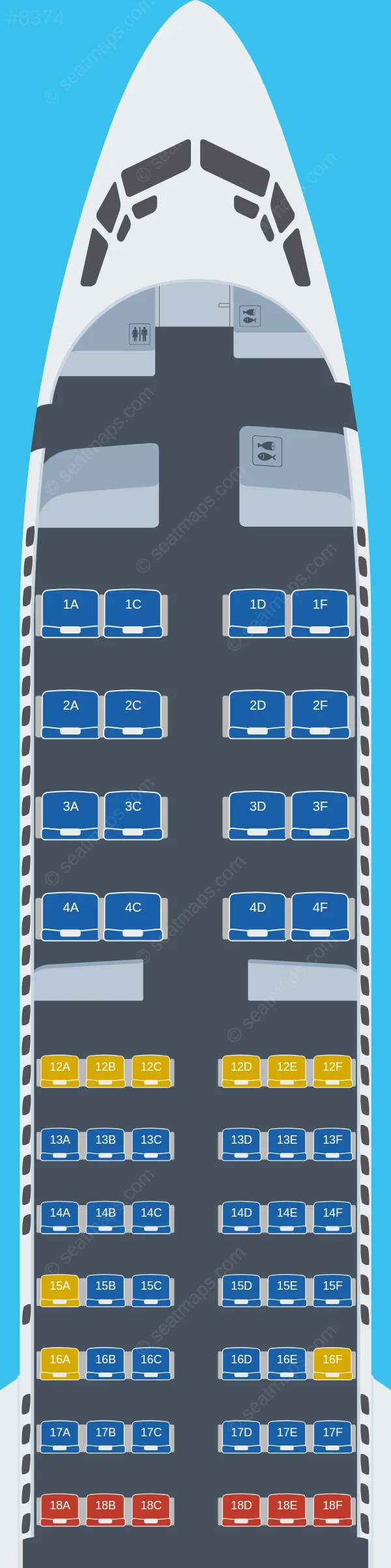 Air Canada Boeing 737 MAX 8 V.1 seatmap preview