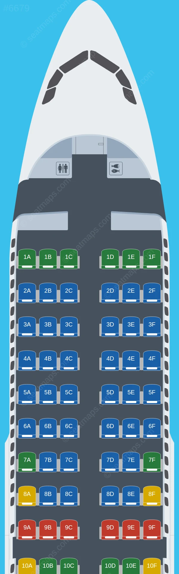 TAP Air Portugal Airbus A319-100 seatmap preview