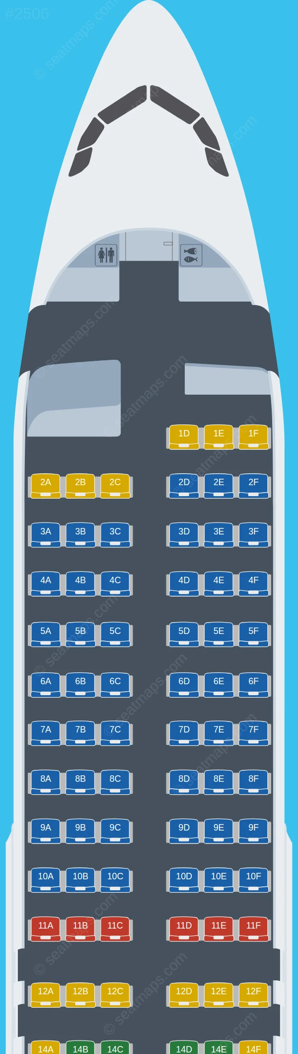 Air France Airbus A320-200 V.2 seatmap preview