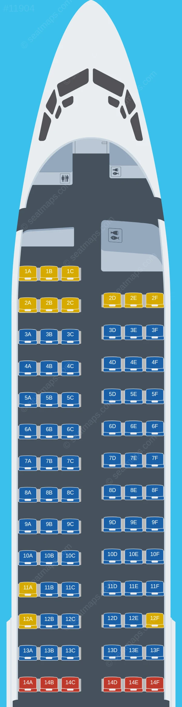 Fly4 Airlines Boeing 737-800 seatmap preview