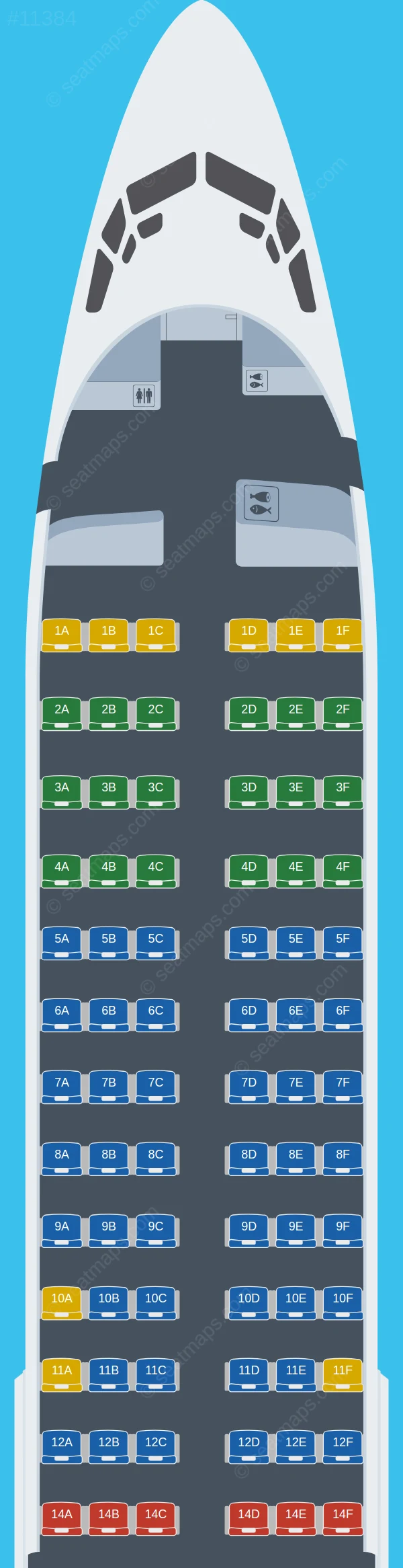 Wingo Panama Boeing 737-800 seatmap preview