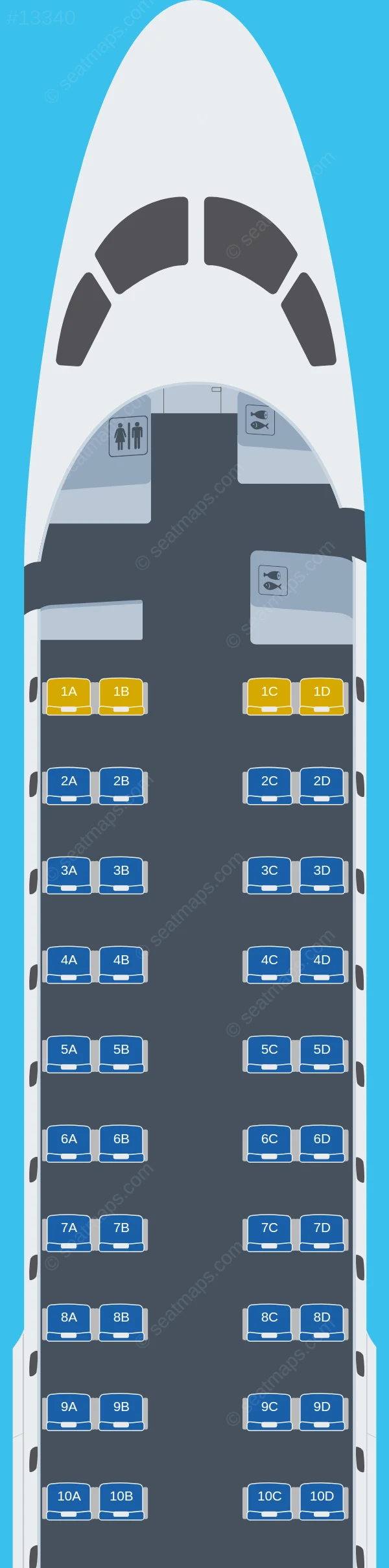 Star Air (India) Embraer E175 V.2 seatmap preview