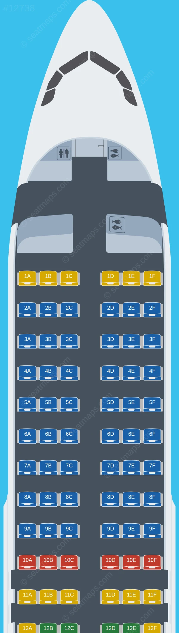 Nesma Airlines (Egypt) Airbus A320-200 V.2 seatmap preview