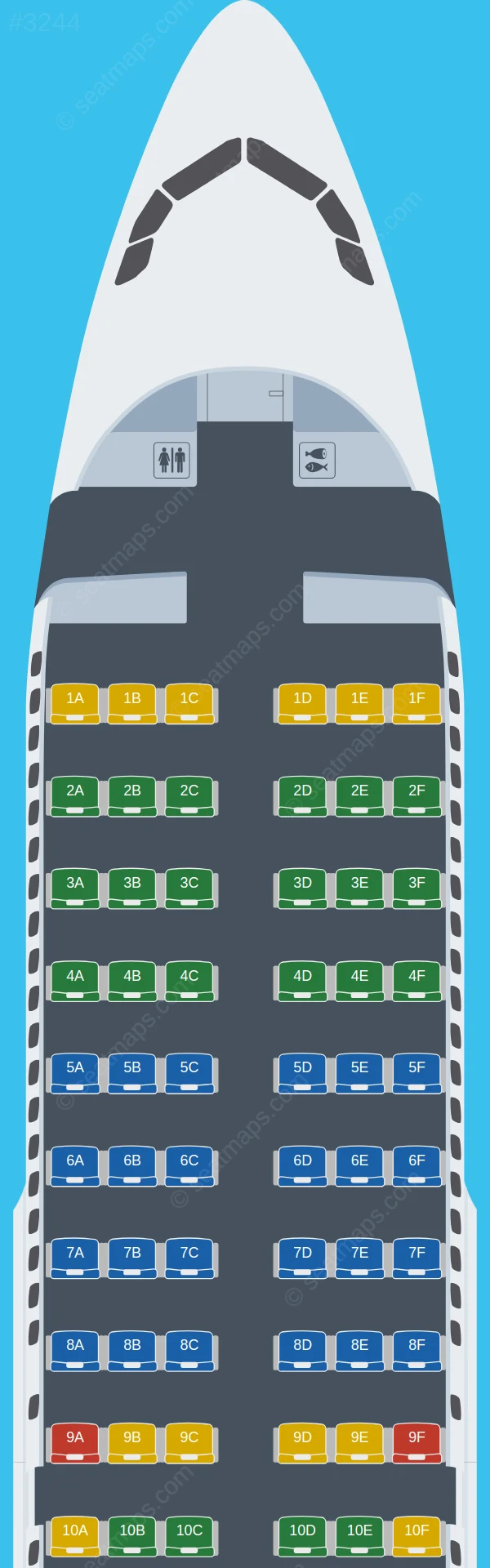 Vueling Airbus A319-100 seatmap preview