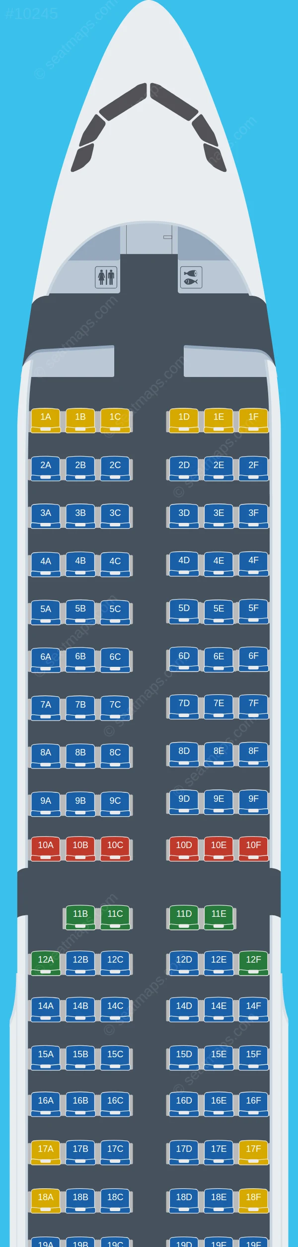 Jet2.com Airbus A321-200 seatmap preview