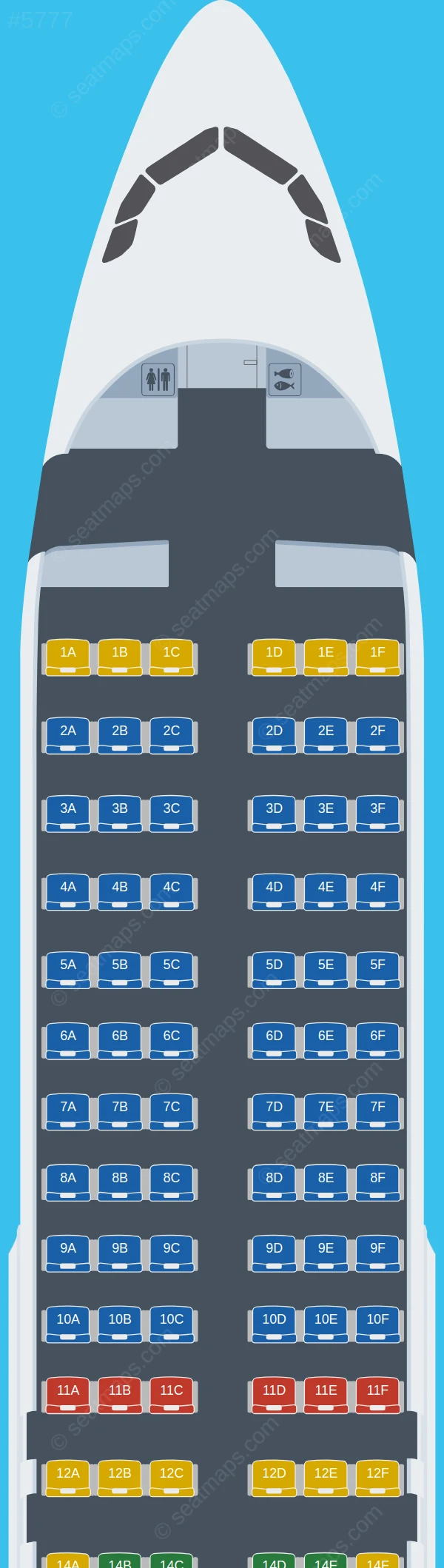 Eurowings Airbus A320-200 V.1 seatmap preview