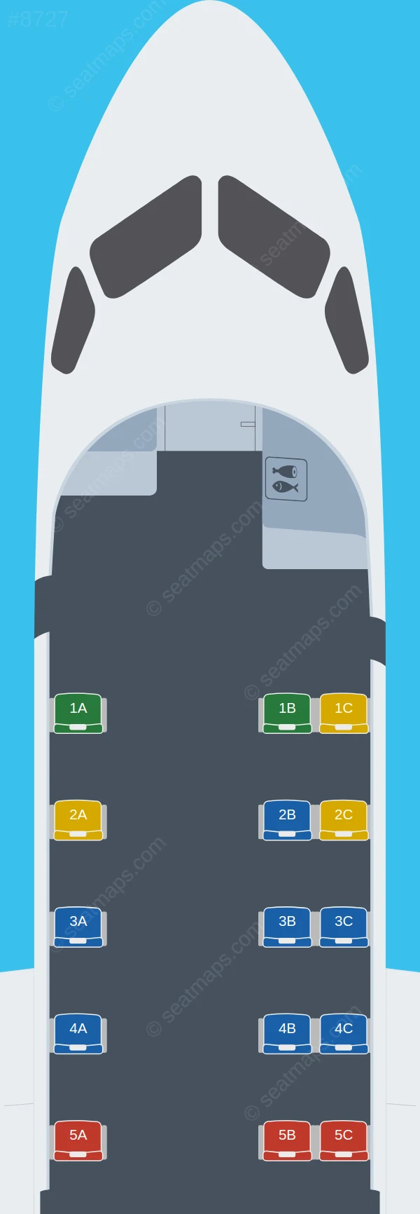 NyxAir Saab S340 V.1 seatmap preview