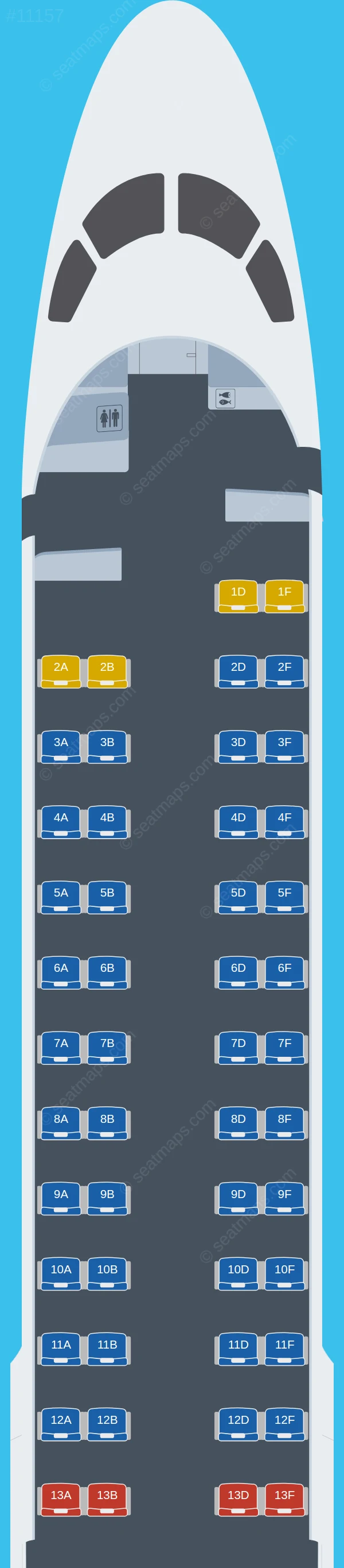Air Cairo Embraer E190 seatmap preview