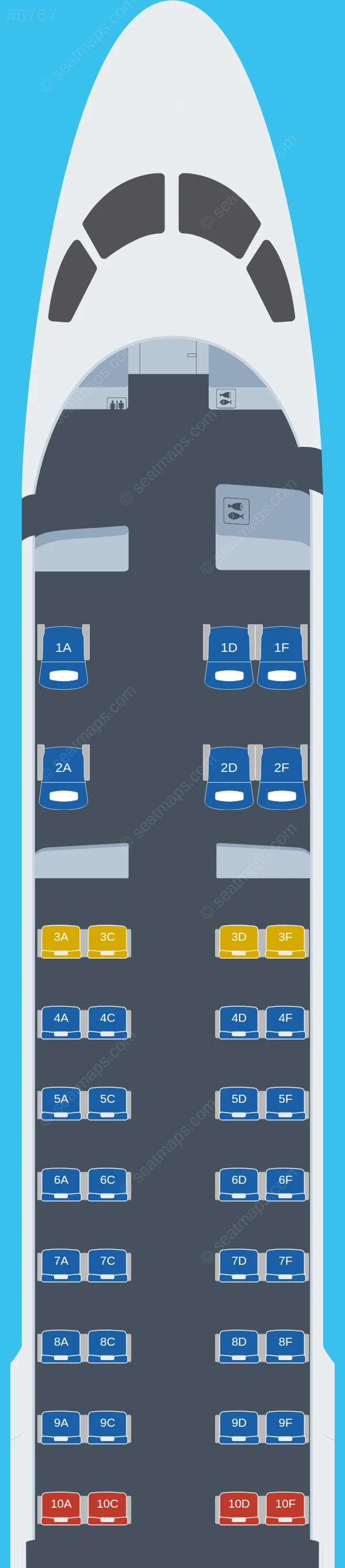 Airlink Embraer E190 V.1 seatmap preview