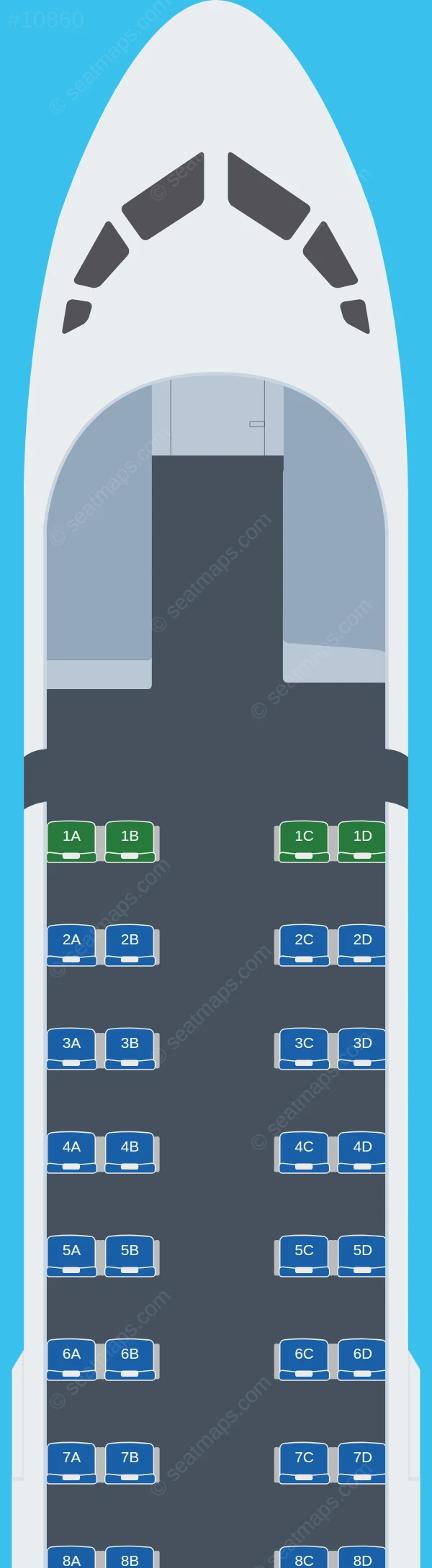 Air Algerie ATR 72-600 seatmap preview