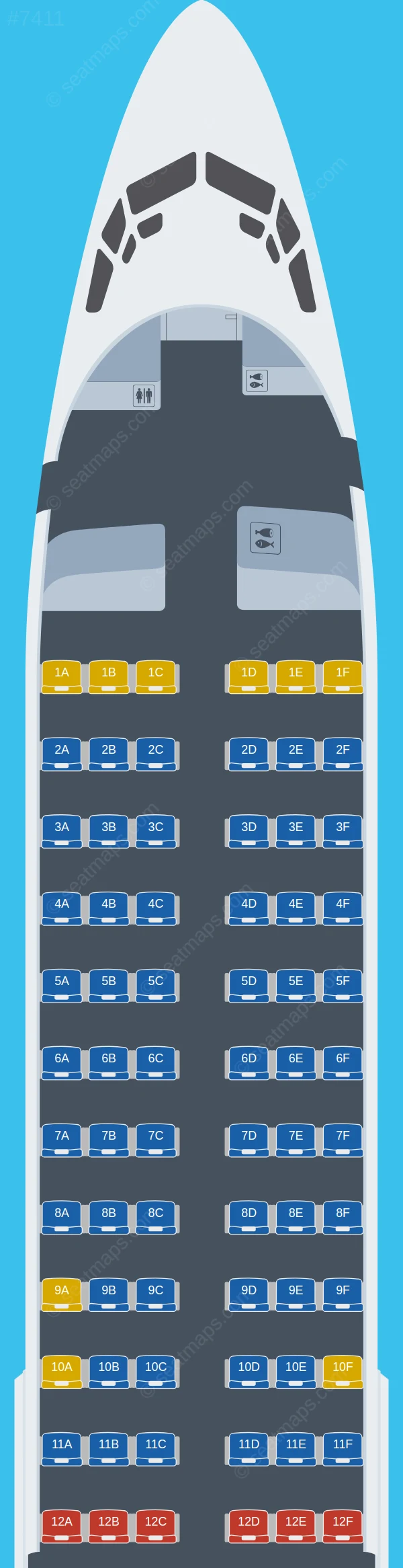 BoA - Boliviana de Aviación Boeing 737-800 seatmap preview