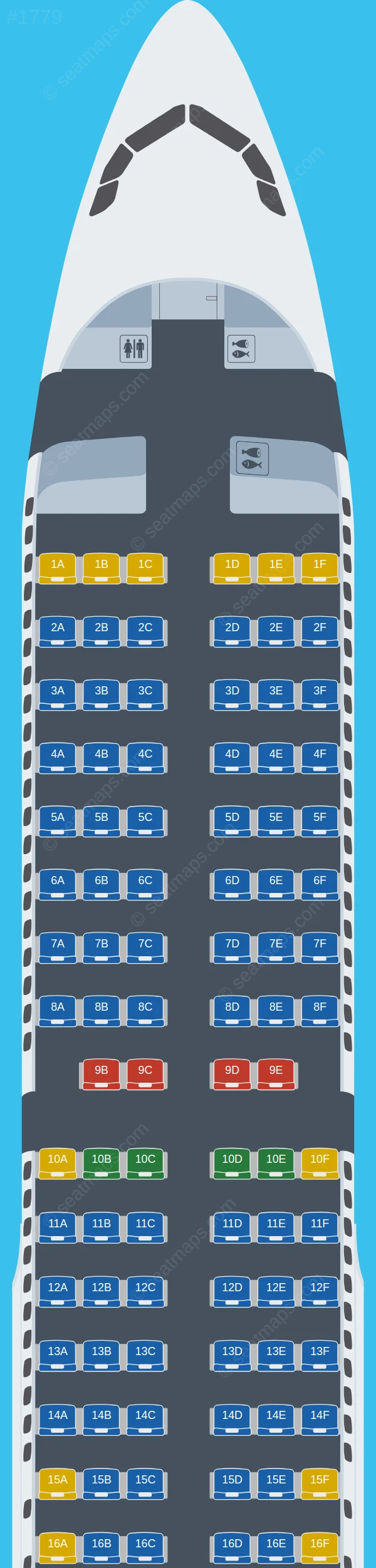 Finnair Airbus A321-200 seatmap preview
