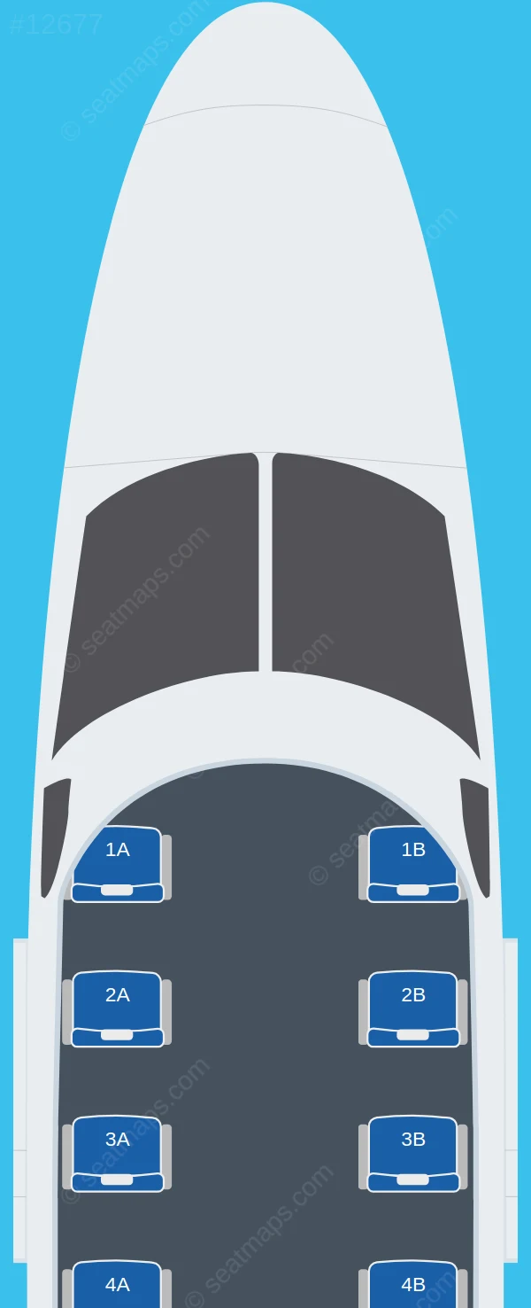 Southern Airways Express Cessna 208B Grand Caravan seatmap preview