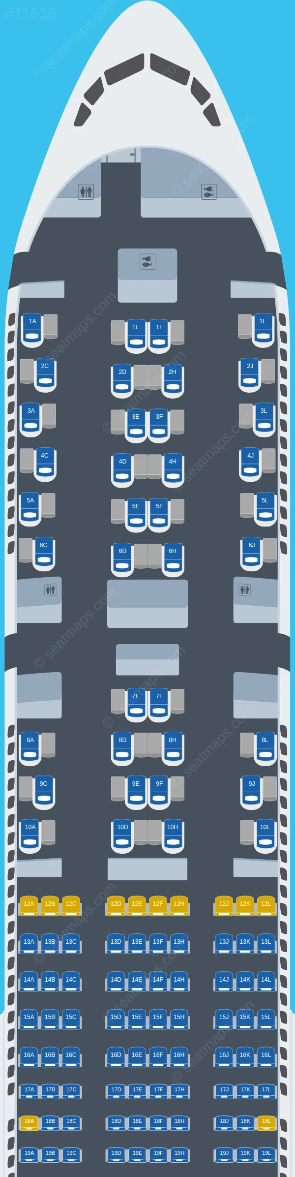 LATAM Airlines Boeing 777-300ER seatmap preview