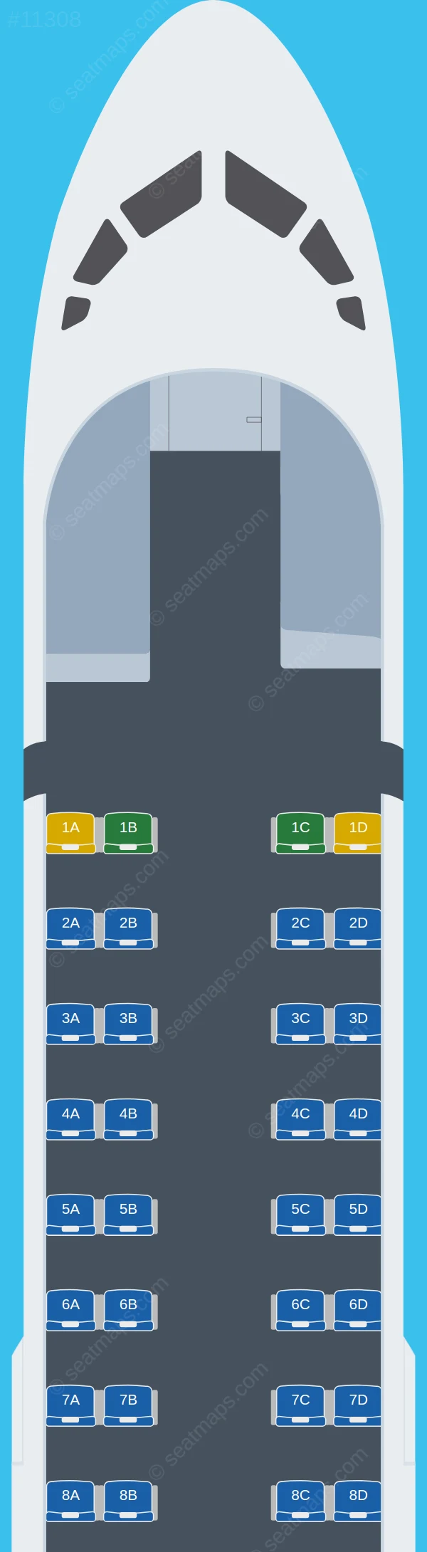 Air Moana ATR 72-600 seatmap preview