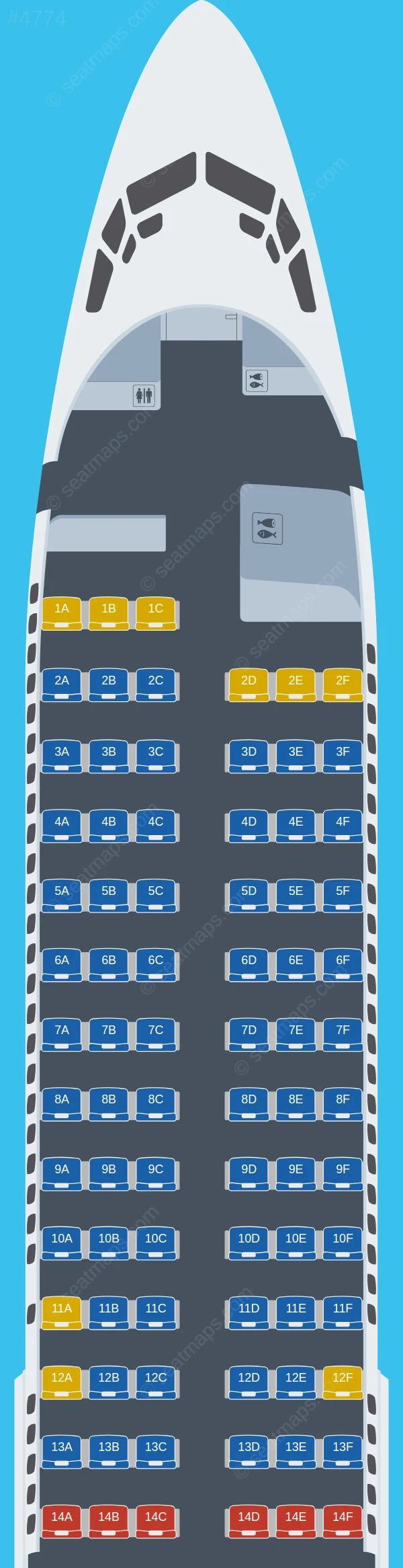 Transavia France Boeing 737-800 seatmap preview