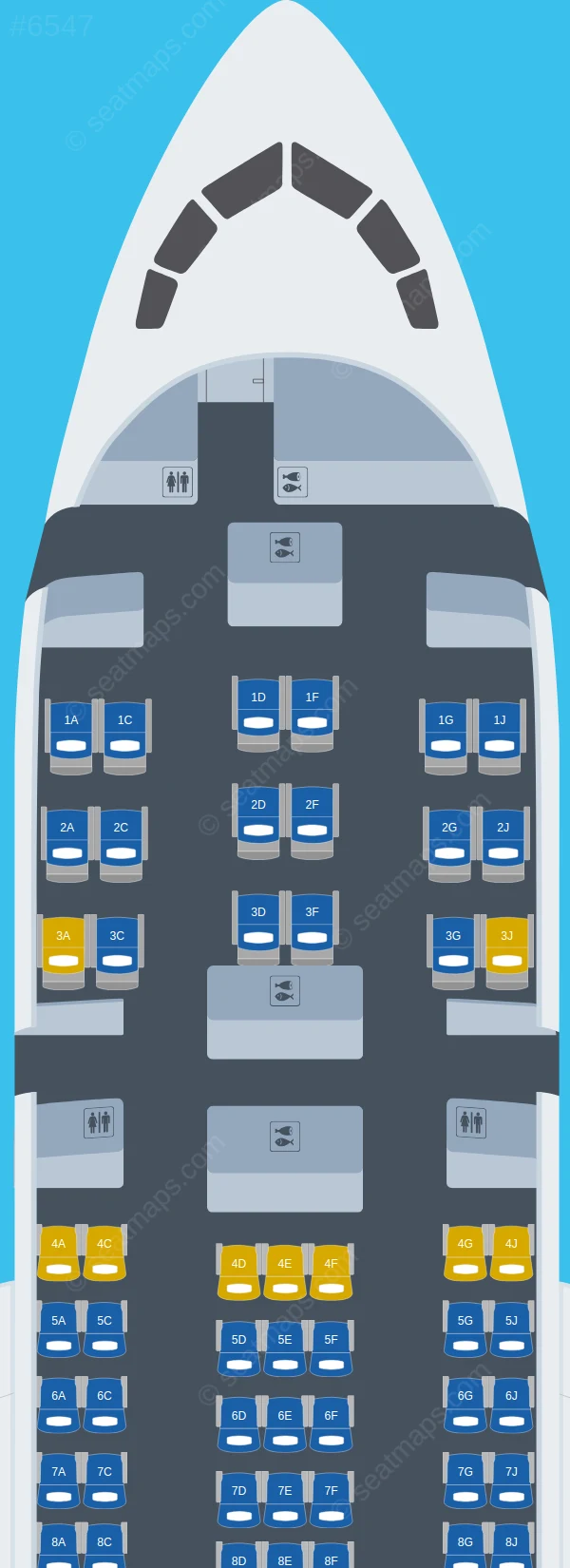 AZAL Azerbaijan Airlines Boeing 787-8 seatmap preview