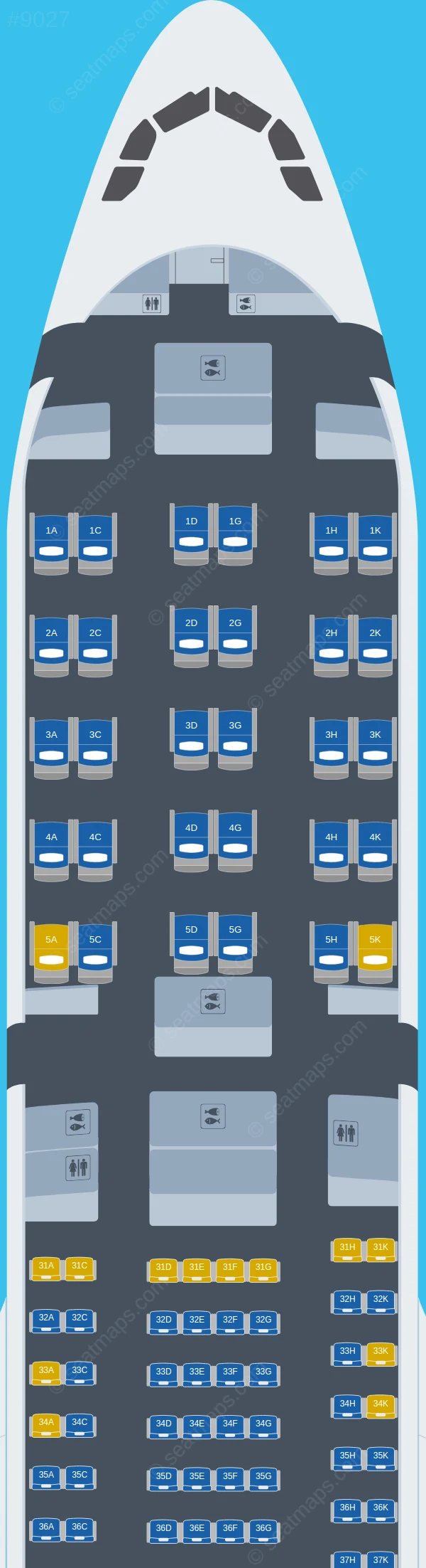 China Southern Airbus A330-300 V.1 seatmap preview