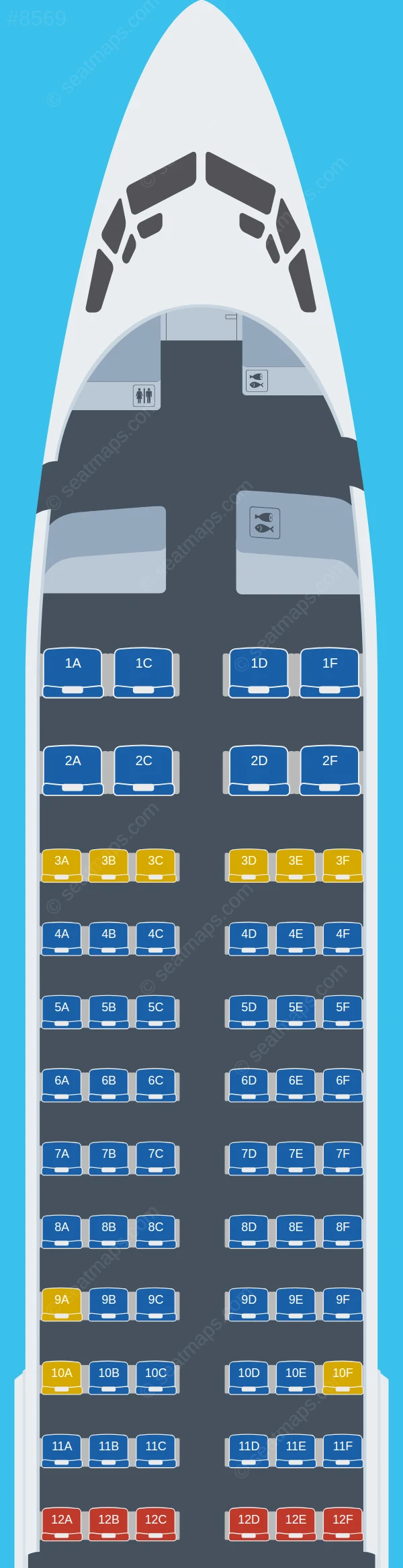 UTair Boeing 737-800 V.2 seatmap preview