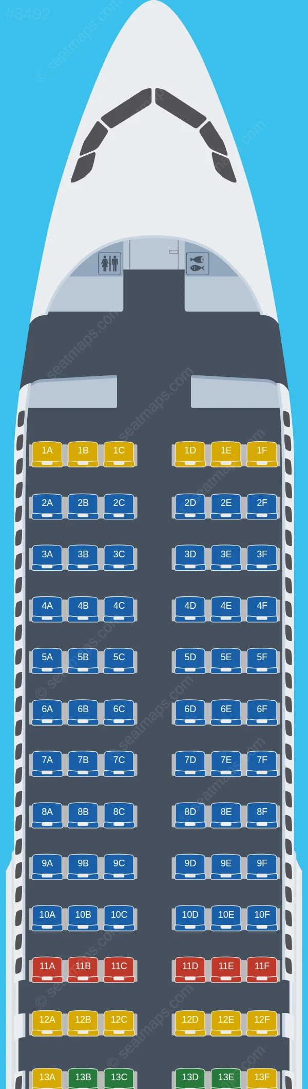 easyJet Europe Airbus A320-200 V.2 seatmap preview