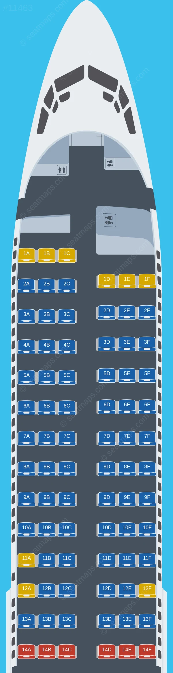 WestJet Boeing 737-800 V.2 seatmap preview
