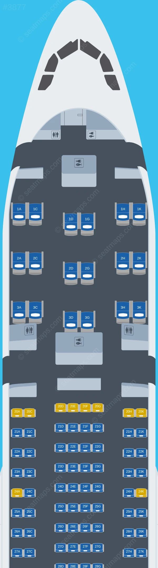SriLankan Airlines Airbus A330-200 V.2 seatmap preview