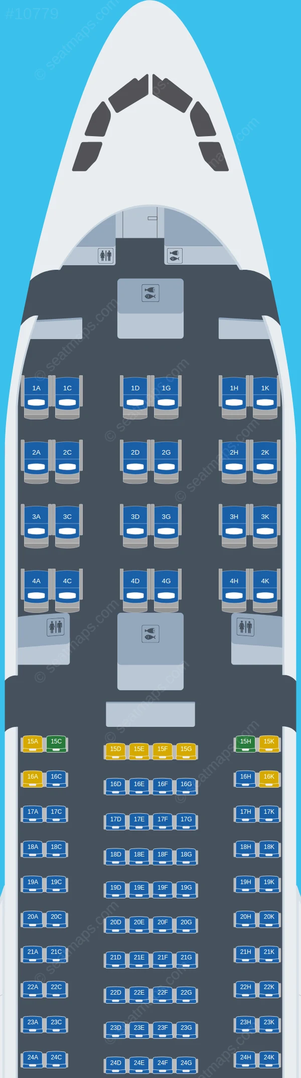 Plus Ultra Líneas Aéreas Airbus A330-200 V.1 seatmap preview